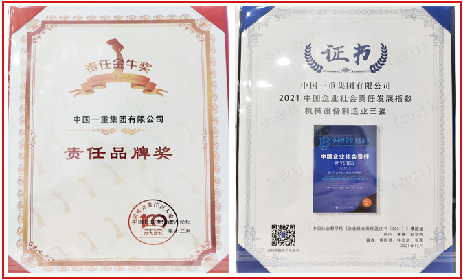 中国一重再次摘得责任金牛奖